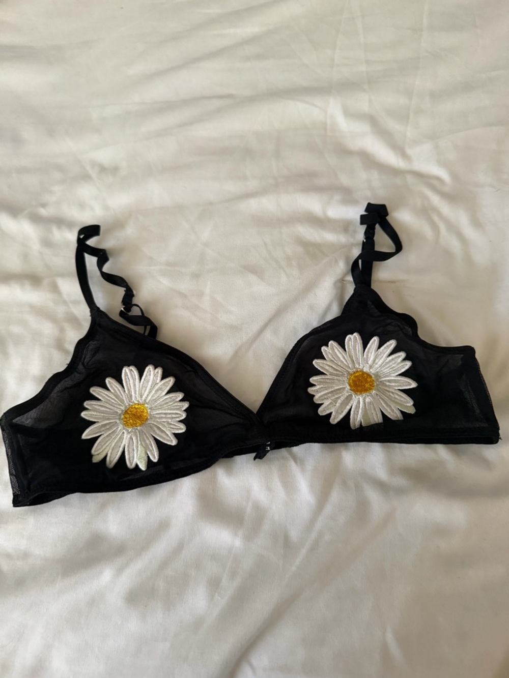 5 for $25! Urban Outfitters Black Lace Bralette with Delicate Strap Detail